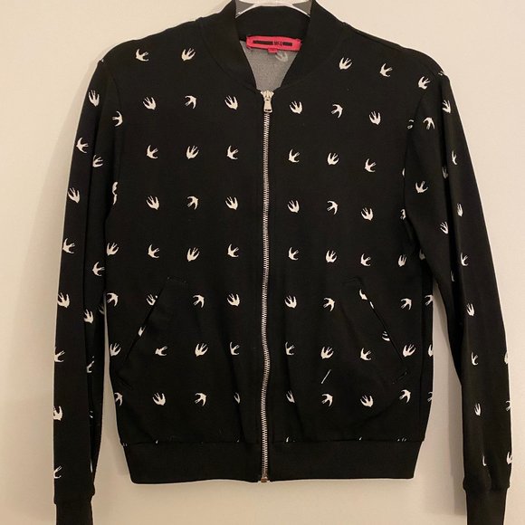 McQ Alexander McQueen Black Logo Zip Jacket Sz XS - Picture 1 of 4